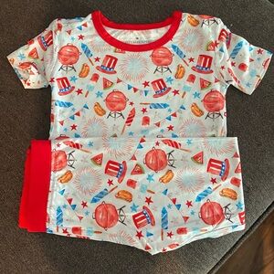 NWOT Mighty Mav Apparel 4th of July Bamboo Pajama Set